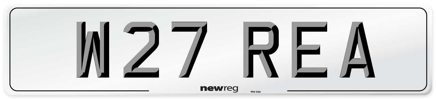 W27 REA Number Plate from New Reg